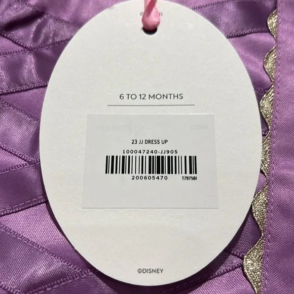 NWT Janie and Jack x Disney RAPUNZEL Purple Princess Dress Size 6-12 Months - Picture 13 of 16